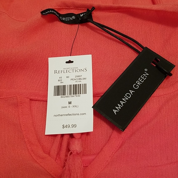 Amanda Green peach top - Picture 3 of 4